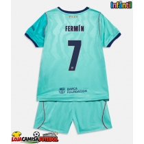 Camisa de Futebol Barcelona Fermin Lopez #7 Equipamento Alternativo Infantil 2026-27 Manga Curta (+ Calças curtas)